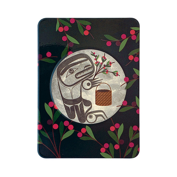 Native Northwest Berry Picker Embossed Metal Magnet