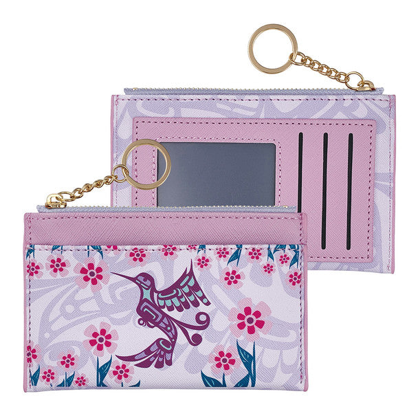 Native Northwest Hummingbird Zippered Card Wallet