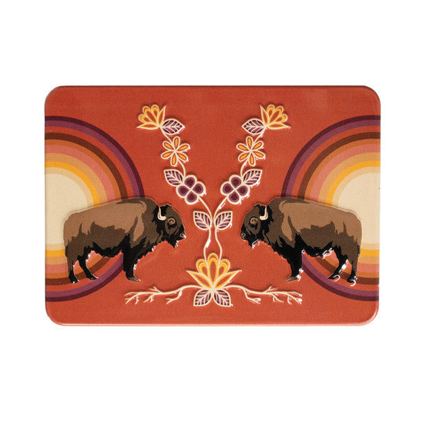 Native Northwest Buffaloes (MashkodeBiizhikina) Embossed Metal Magnet