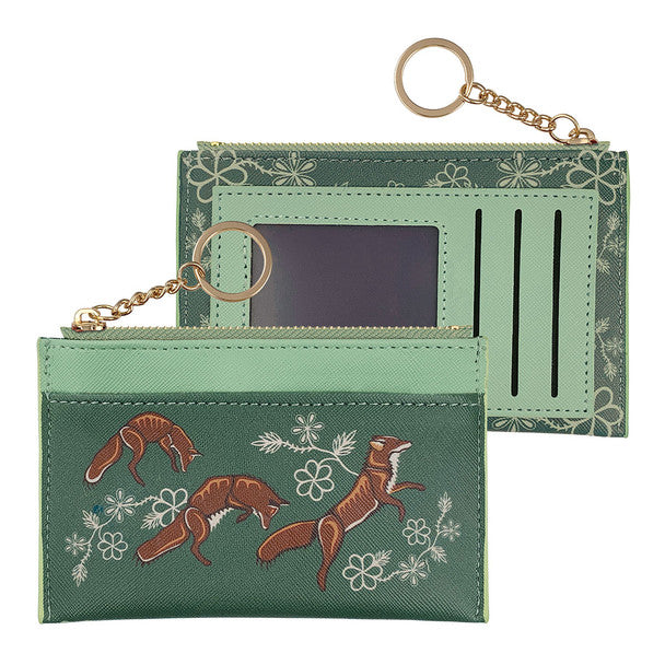 Native Northwest Foxes (Wagooshna) Zippered Card Wallet