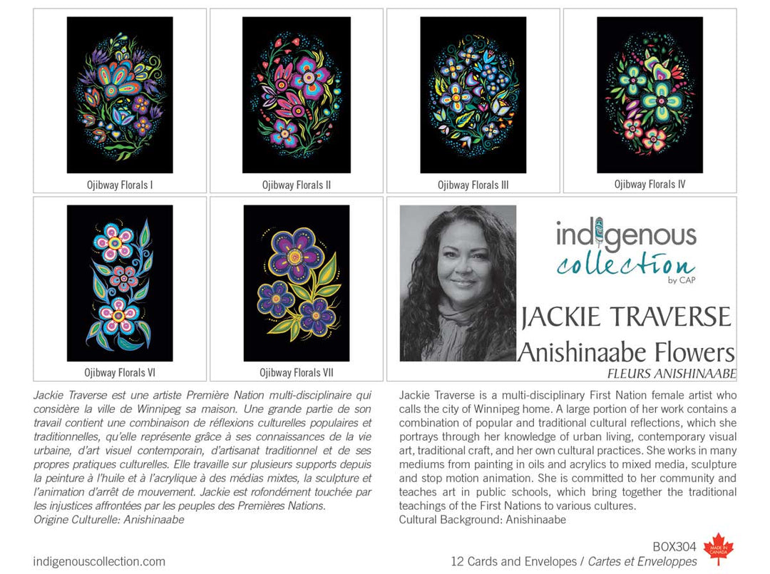 CAP Anishinaabe Flowers Jackie Traverse Boxed Cards