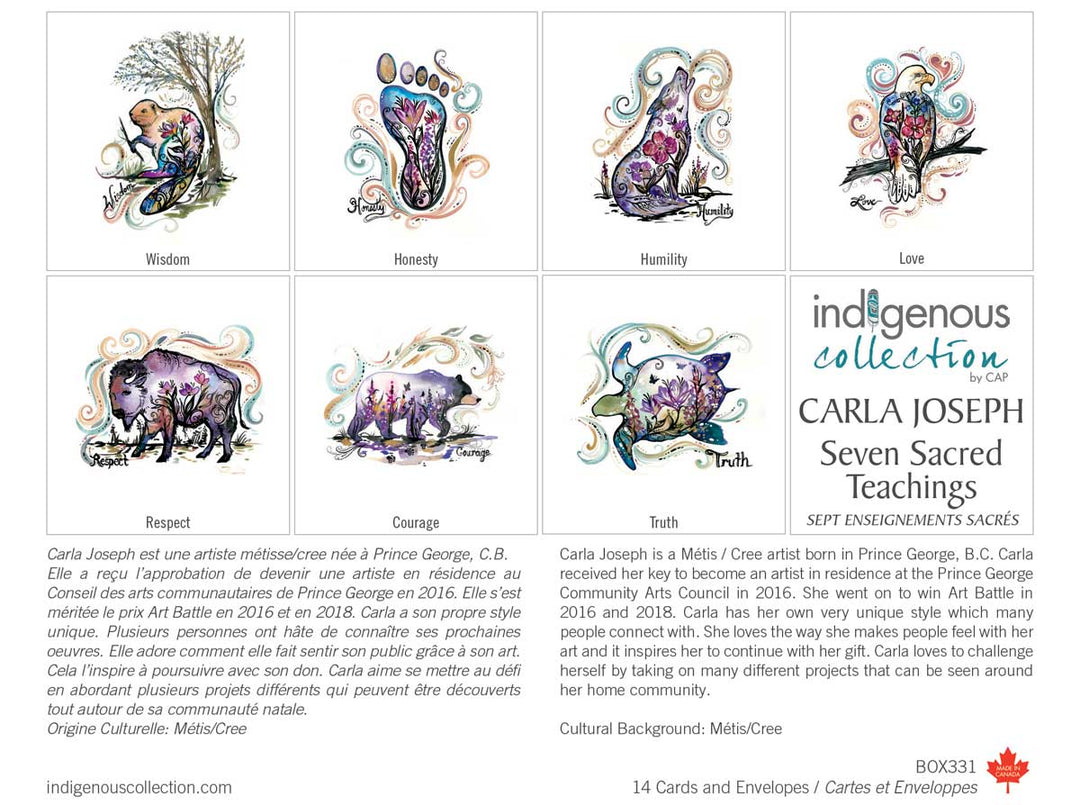 CAP Seven Sacred Teachings Carla Joseph Boxed Cards