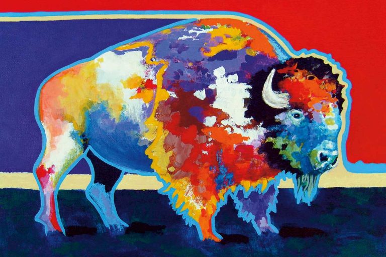 CAP Balloue Bison Art Plaque