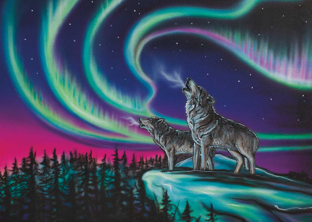 CAP Sky Dance Wolf Song Magnet