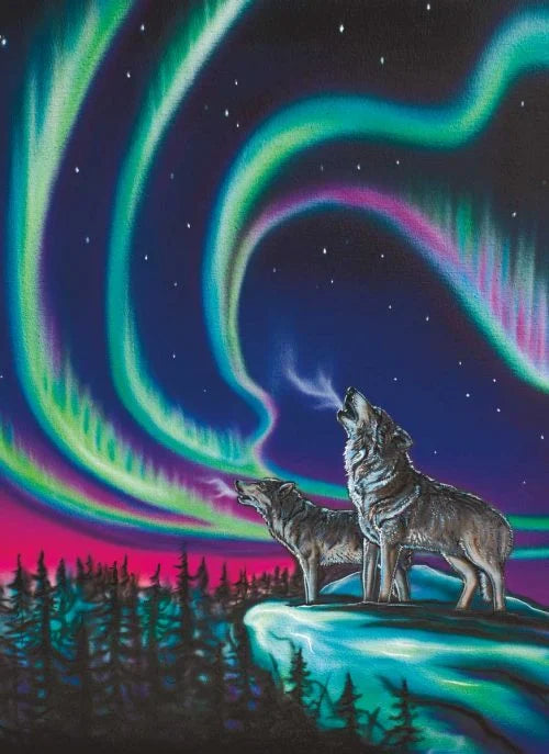 CAP Sky Dance Wolf Song Small Plaque Art