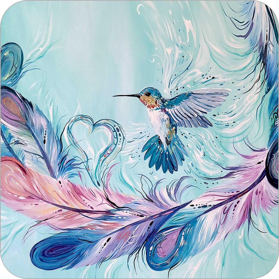 CAP Hummingbird Feathers Coasters