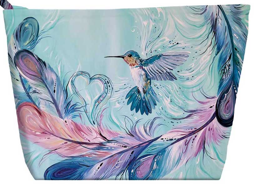 CAP Hummingbird Feathers Coin Purse