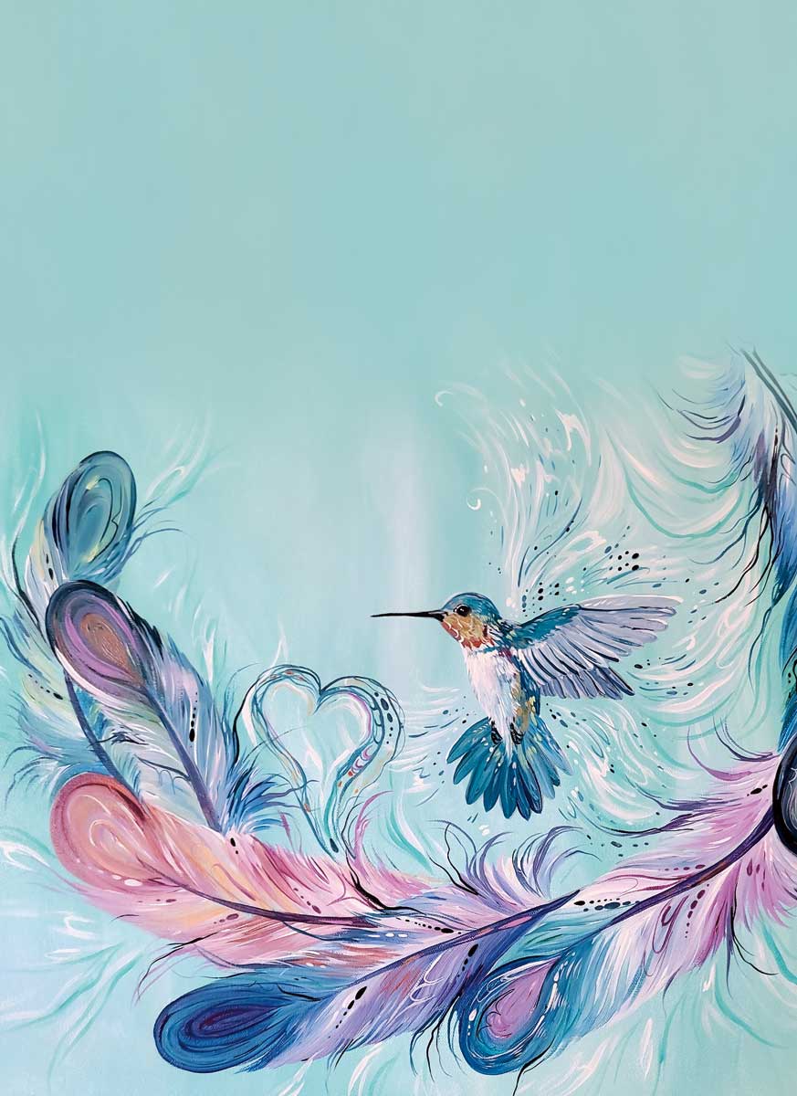 CAP Hummingbird Feathers Microfibre Tea Towel