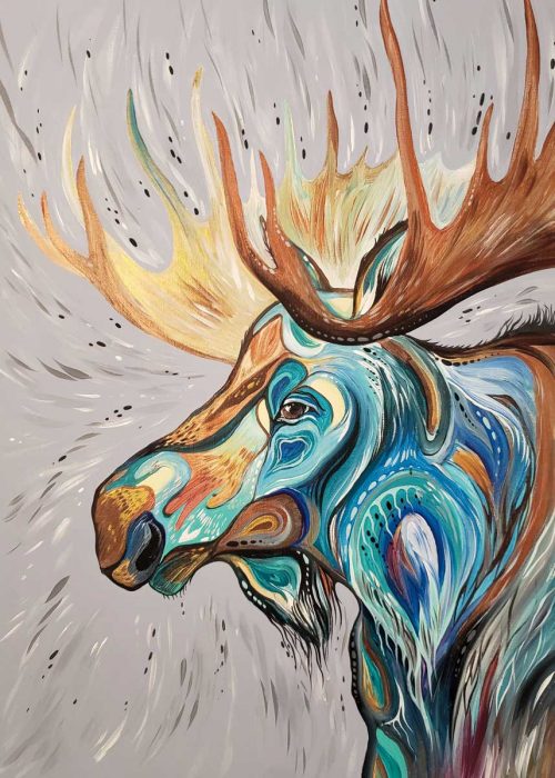 CAP Cree Style Moose Art Card