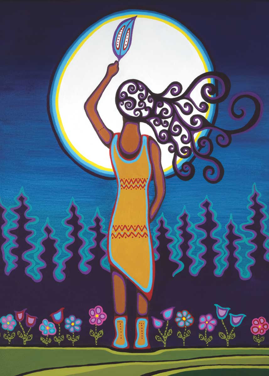 CAP Woman and Grandmother Moon Small Art Plaque