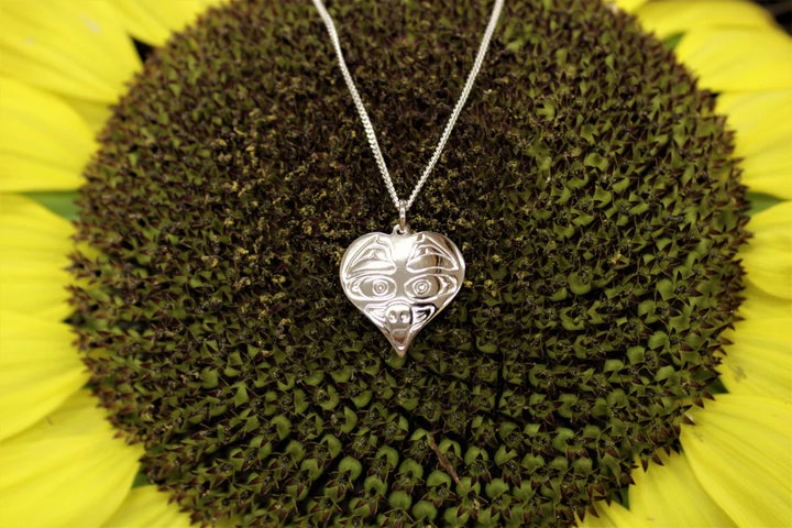 Medicine Bear Arts Owl Heart Earrings & Pendant