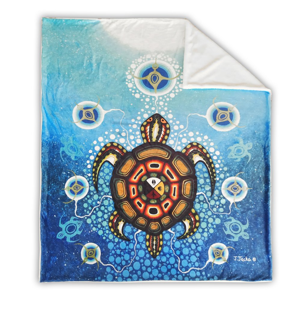 Oscardo Medicine Turtle Faux Fur Throw
