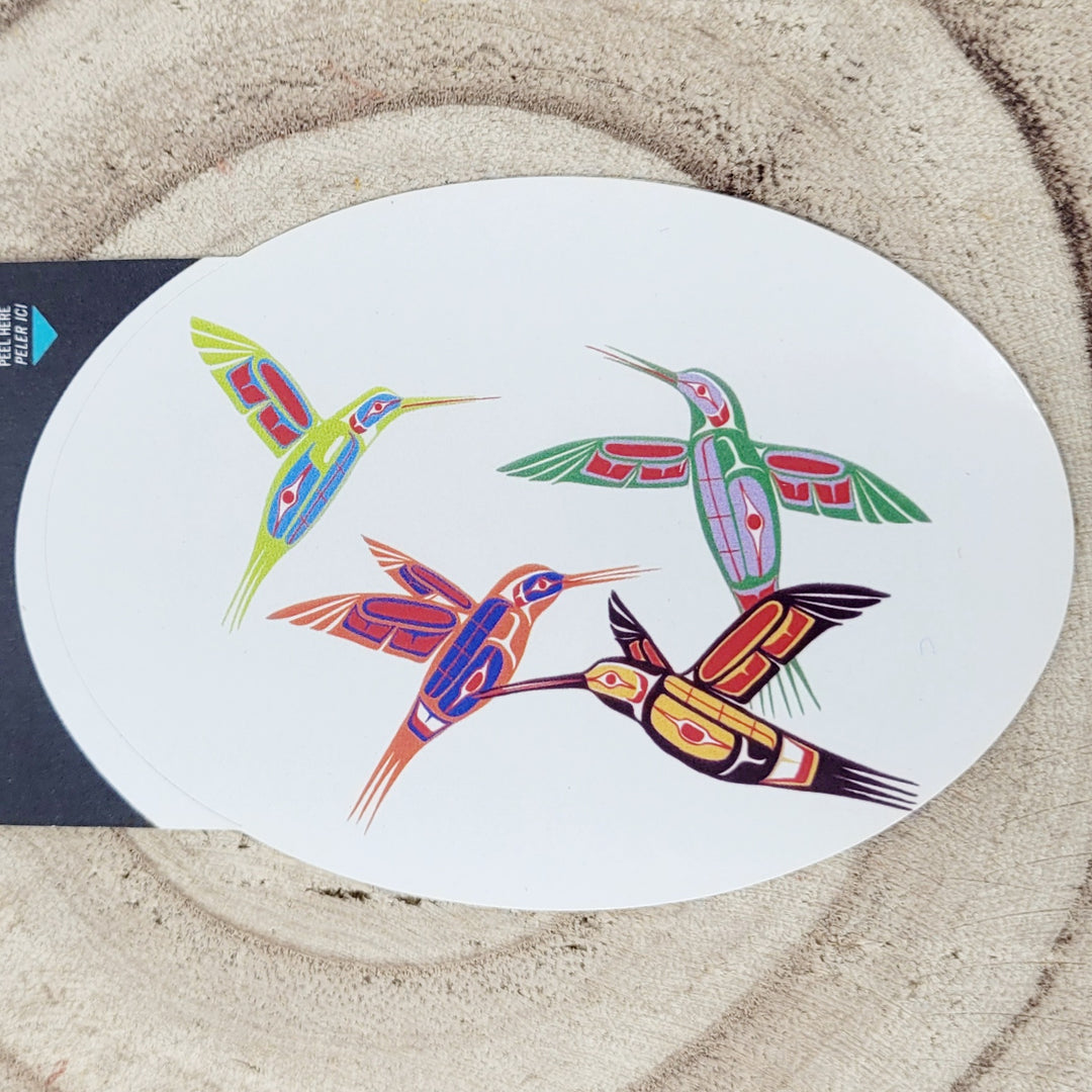 CAP Four Hummingbirds Sticker