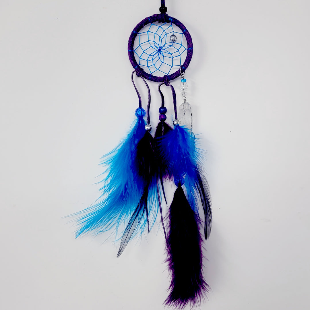 Monague 2" Dreamcatcher Purple w/Quartz Crystal