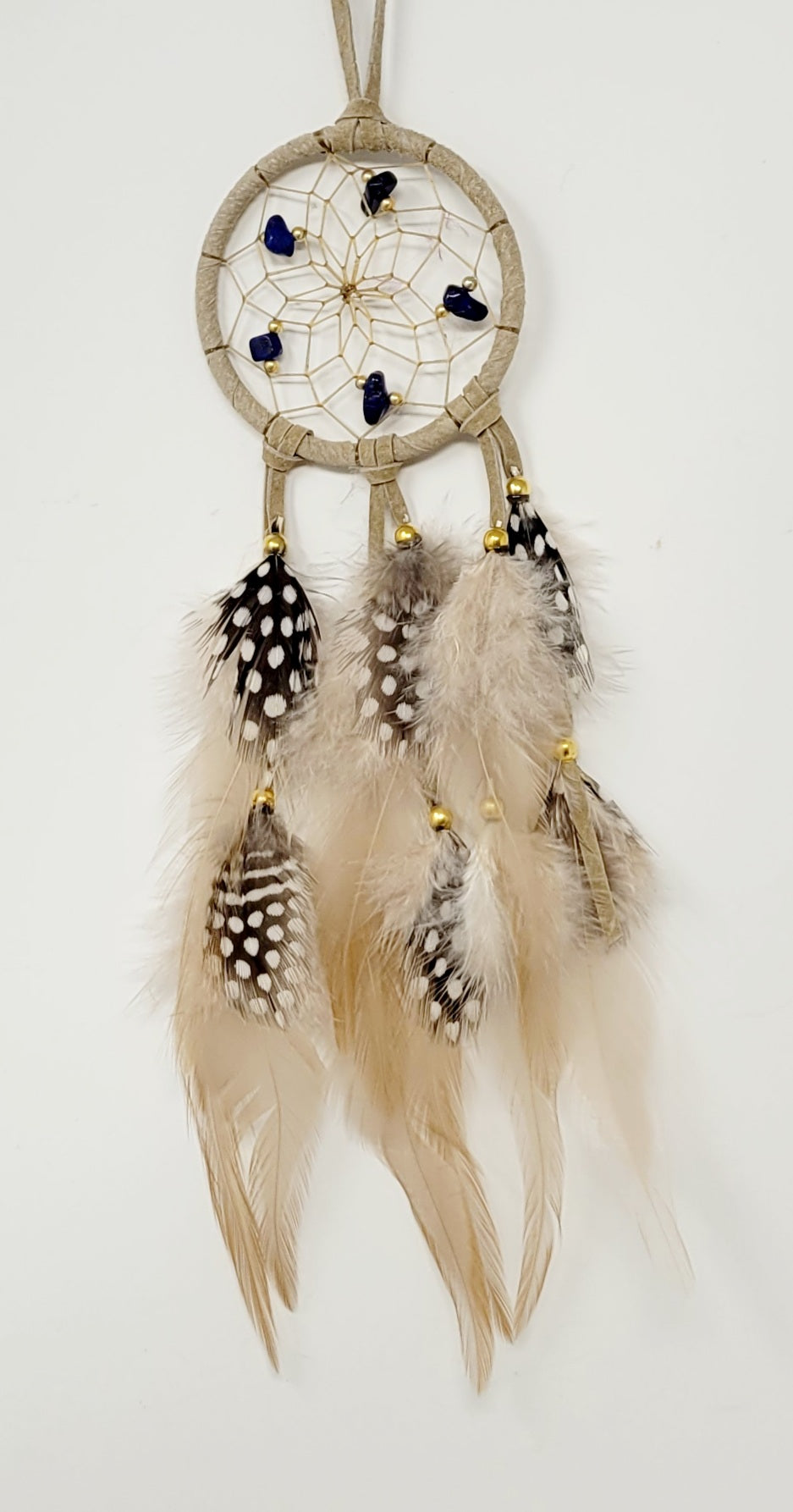 Monague 2.5" Tan Dreamcatcher w/Semi-Precious Stones