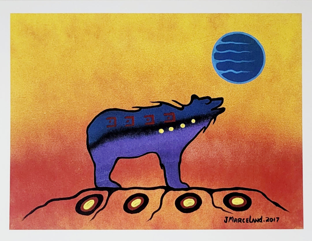 "Bear Moon (2017)" Art Card by Johnny Marceland