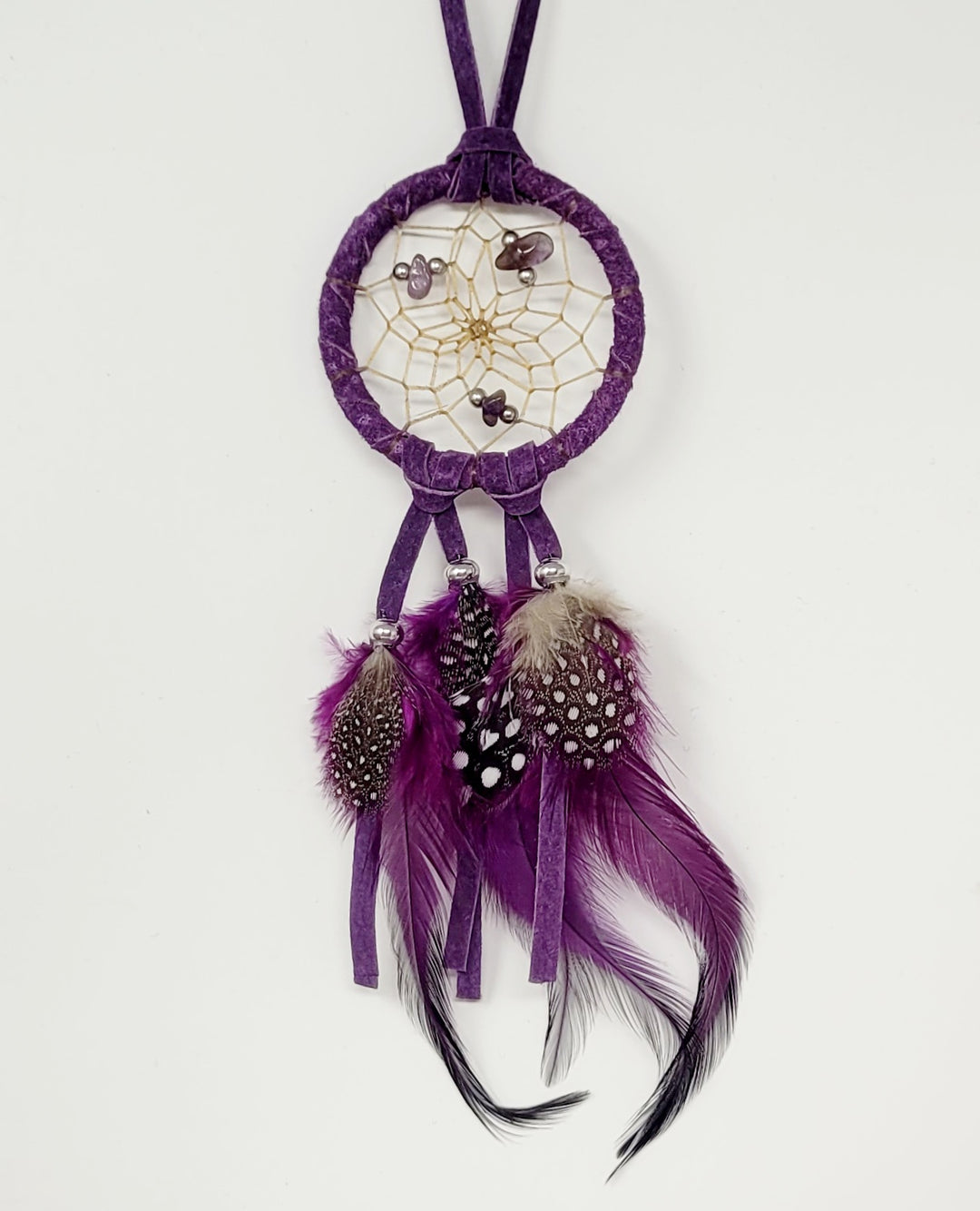 Monague 2" Purple Dreamcatcher w/Semi Precious Stones