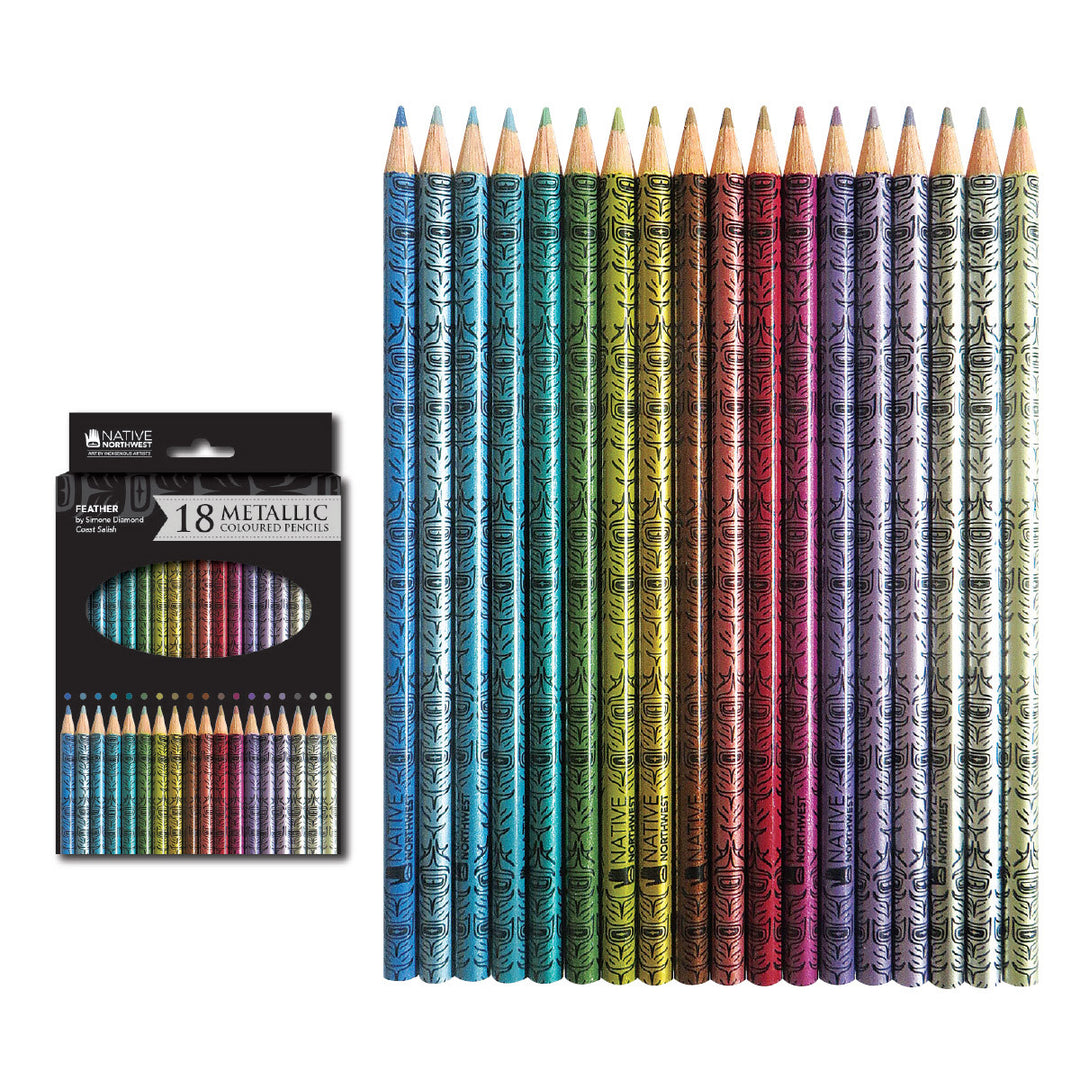 Native Northwest Metallic Coloured Pencils - Feather
