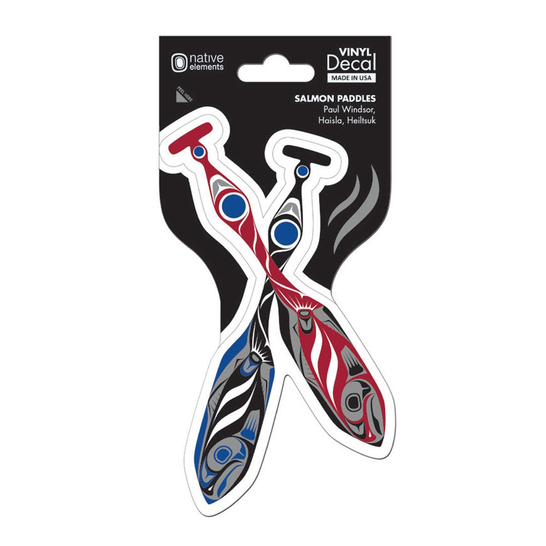 Native Northwest Salmon Paddles Premium Decal