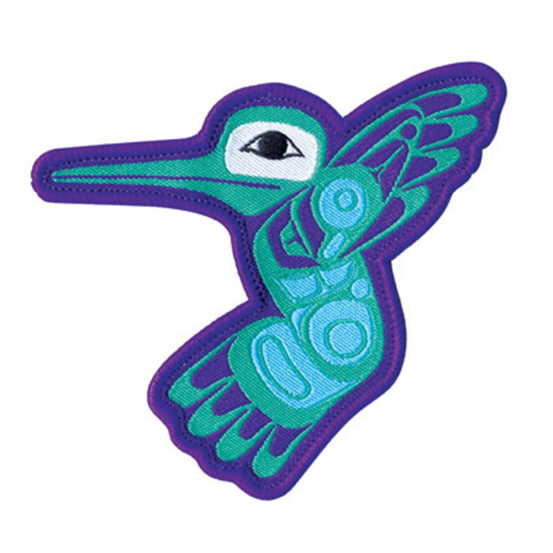 Native Northwest Hummingbird Iron-On Patch