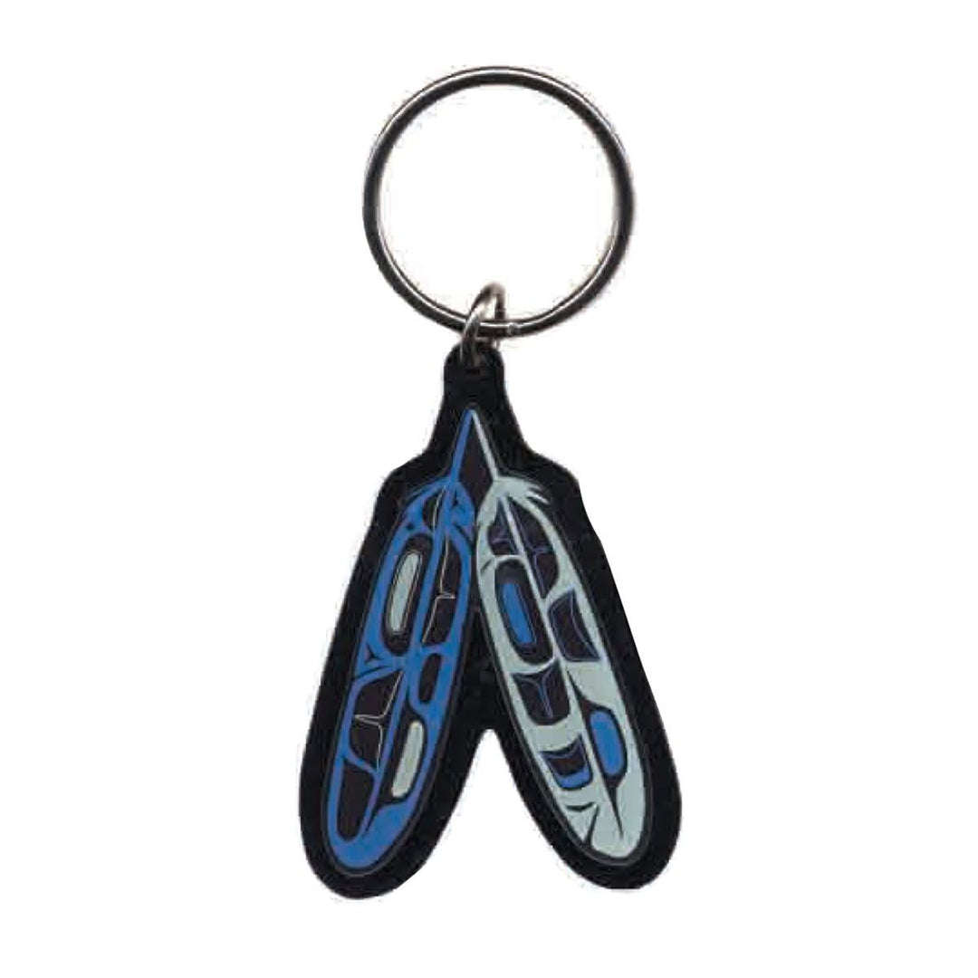 Native Northwest Eagle Feather Keychain