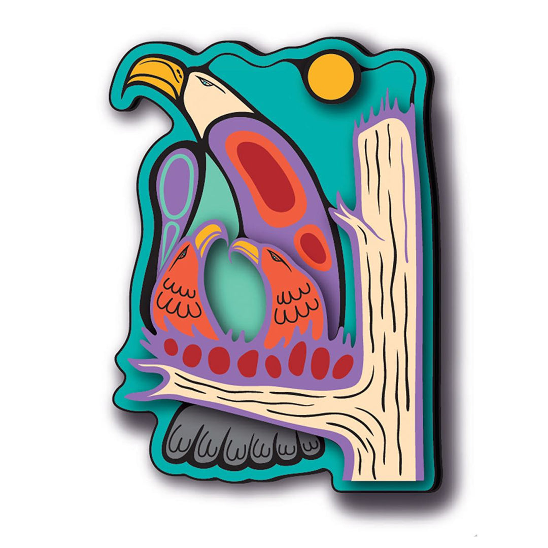 Native Northwest 3D Eagle Family Magnet