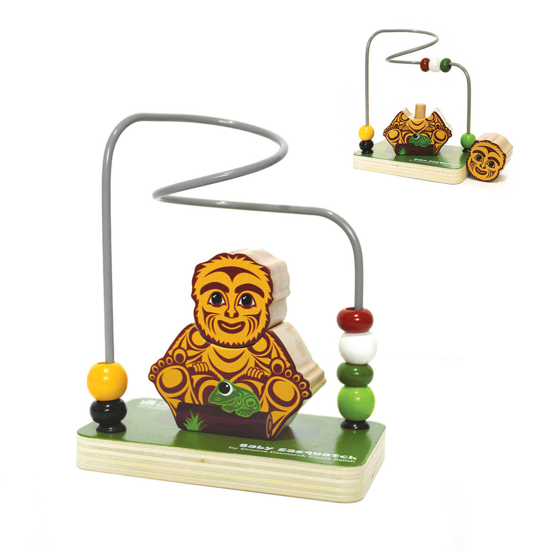 Native Northwest Stacking Animal Bead Mazes - Baby Sasquatch