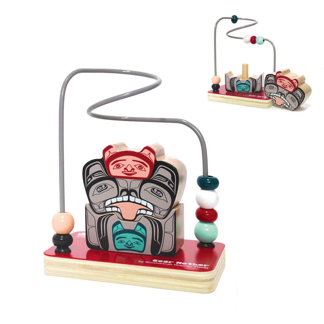 Native Northwest Stacking Animal Bead Maze - Bear Mother