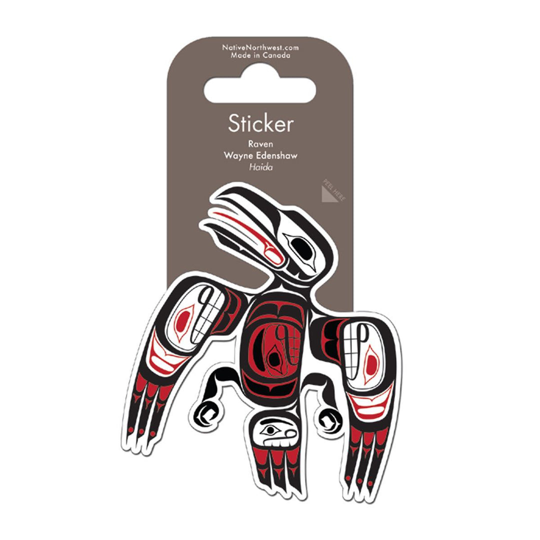 Native Northwest Raven Sticker