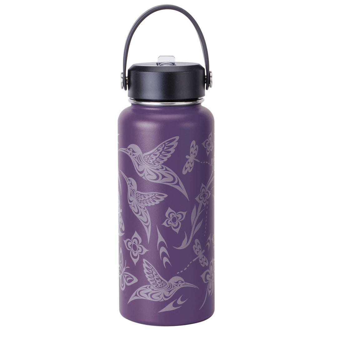 Native Northwest Hummingbird 32oz Wide Mouth Insulated Bottle.