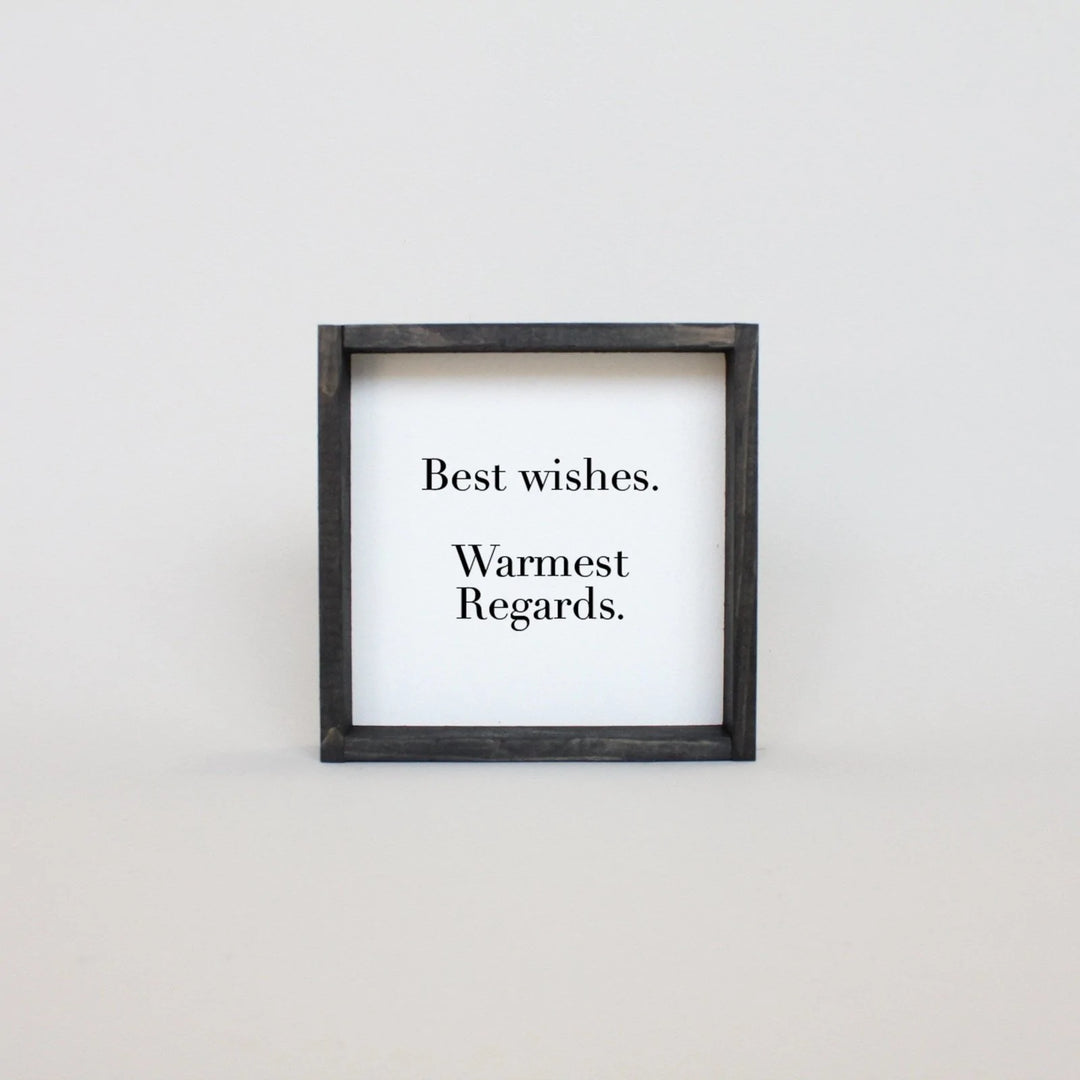 "Best Wishes..." Wood Sign by william rae designs