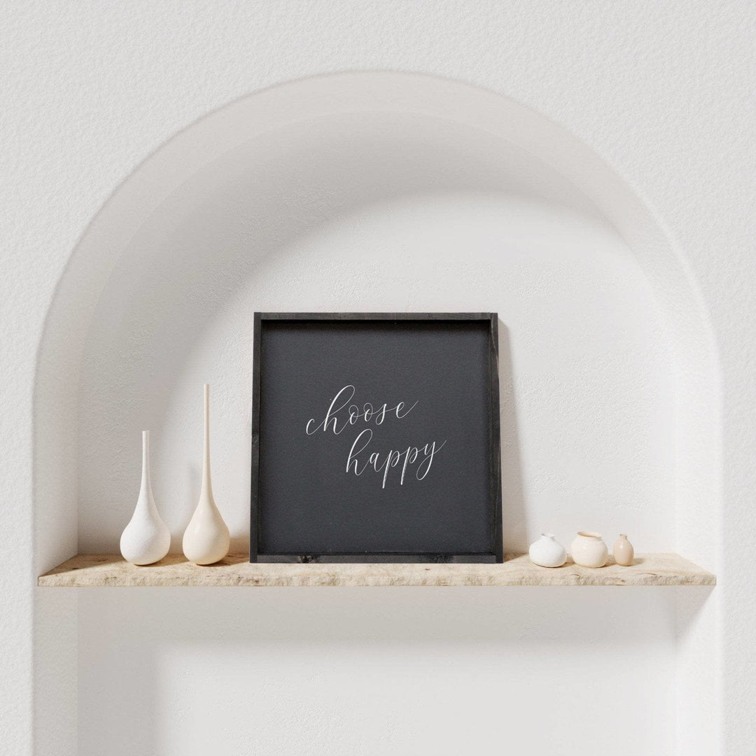 "Choose Happy" Wood Sign by william rae designs