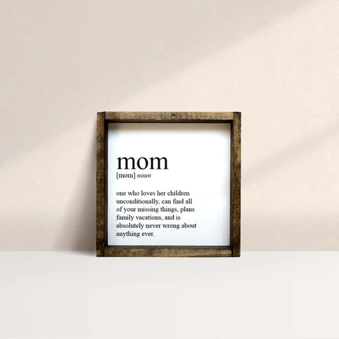 "Mom Definition" Wood Sign by william rae designs