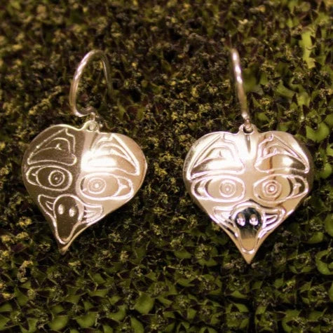 Medicine Bear Arts Owl Heart Earrings & Pendant