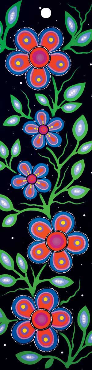 CAP Bookmark Ojibway Floral IX