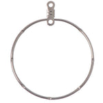 30mm Nickel Knotched Round Hoops