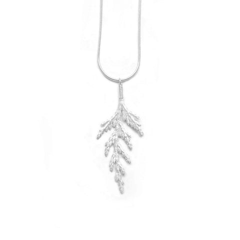 Silver Cedar Bough Necklace By Eighth Generation