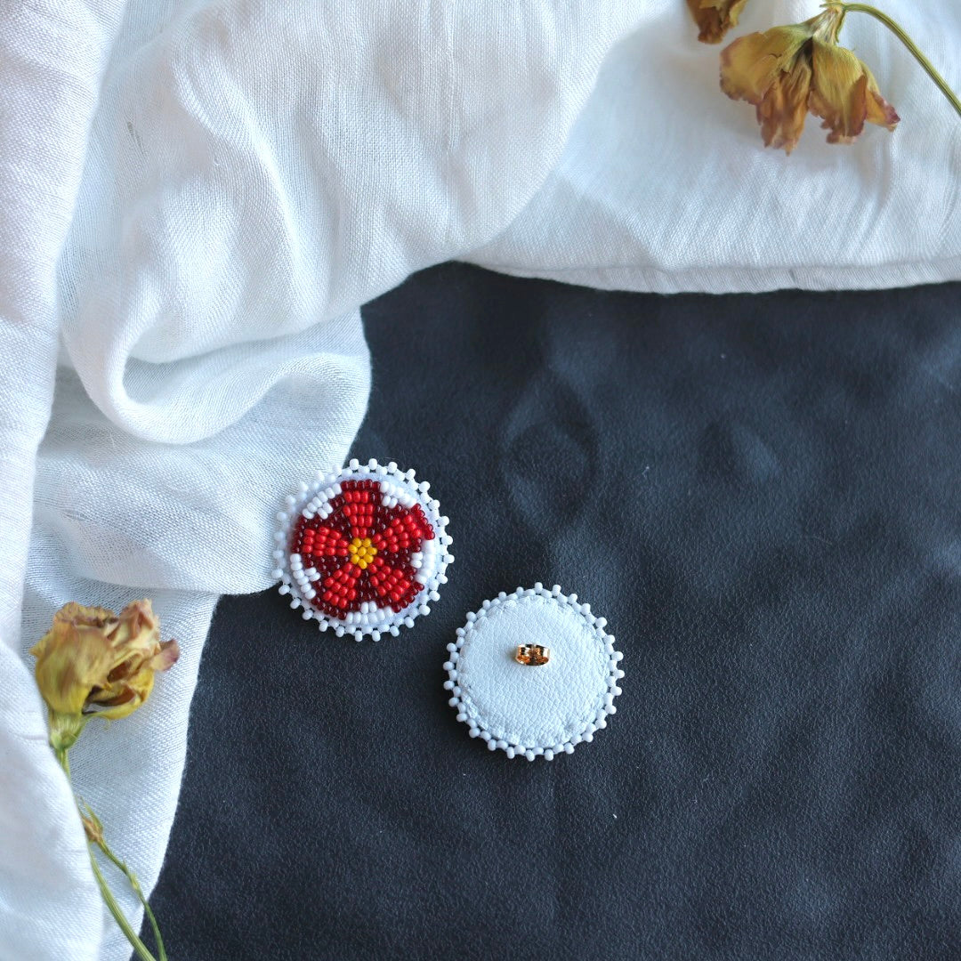 Beth Rose Designs Floral Beaded Stud Earrings