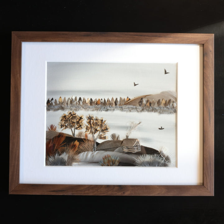 Shannon Dunn 12"x15" Cabin Feather Artwork