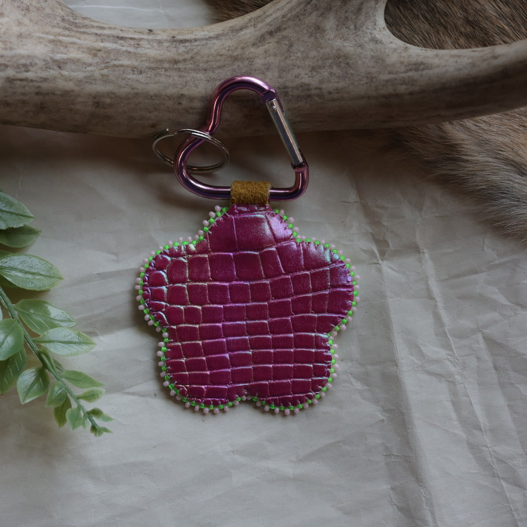 Keegan W. Floral Beaded Bag Charms/Keychains