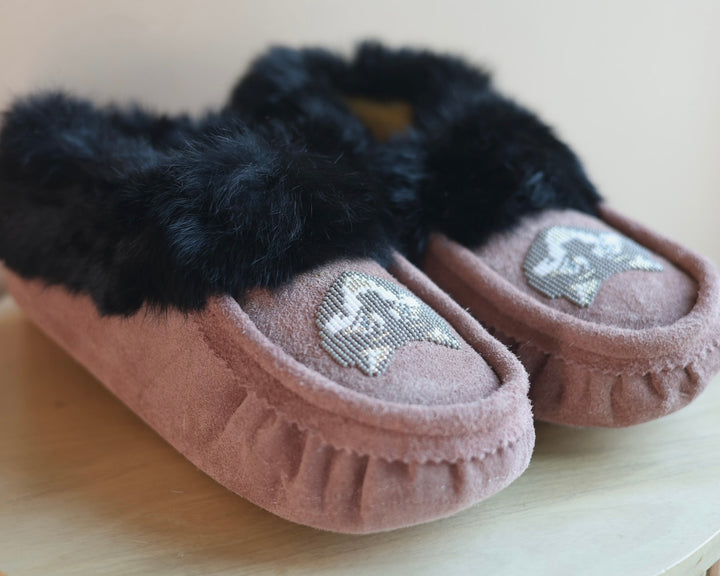 Ironstar Co. Brown Moccasins With Wolf Detail