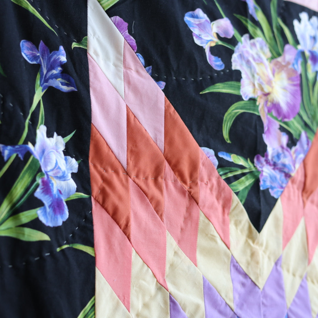 Kishey A. Purple Floral Star Blanket