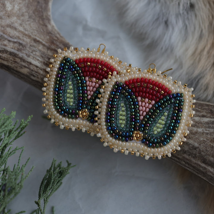 Keegan W. Tulip Beaded Earrings