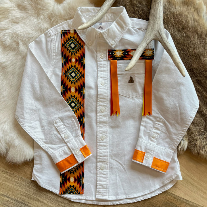 Vi's CREE-ations Geometric Boy's Ribbon Shirt