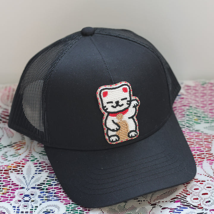 Feline Fancy Eh Lucky Cat Maneki Neko Snapback Hat