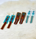Beth Rose Designs Rectangle with Fringe Earrings