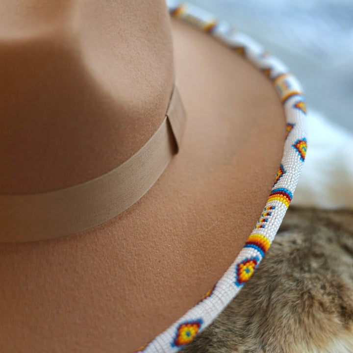 Shelley M. Fire Beaded Brim Cowboy Hat