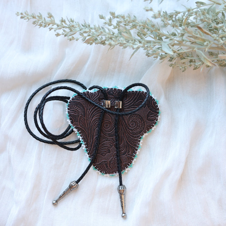 Prairie Beads Beaded Skull Bolo Tie