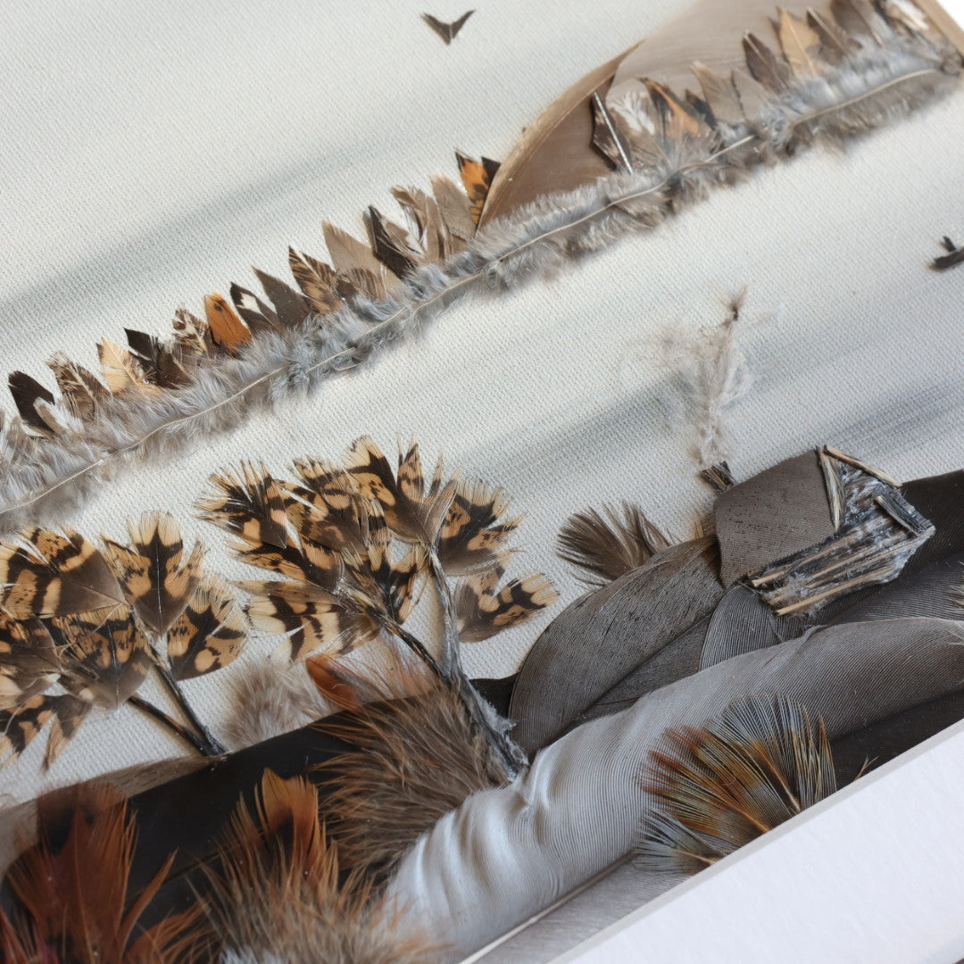 Shannon Dunn 12"x15" Cabin Feather Artwork
