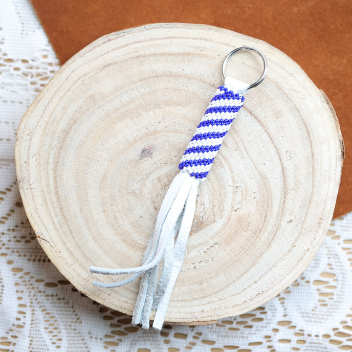 Jeannie A Peyote Beaded Fringe Keychains